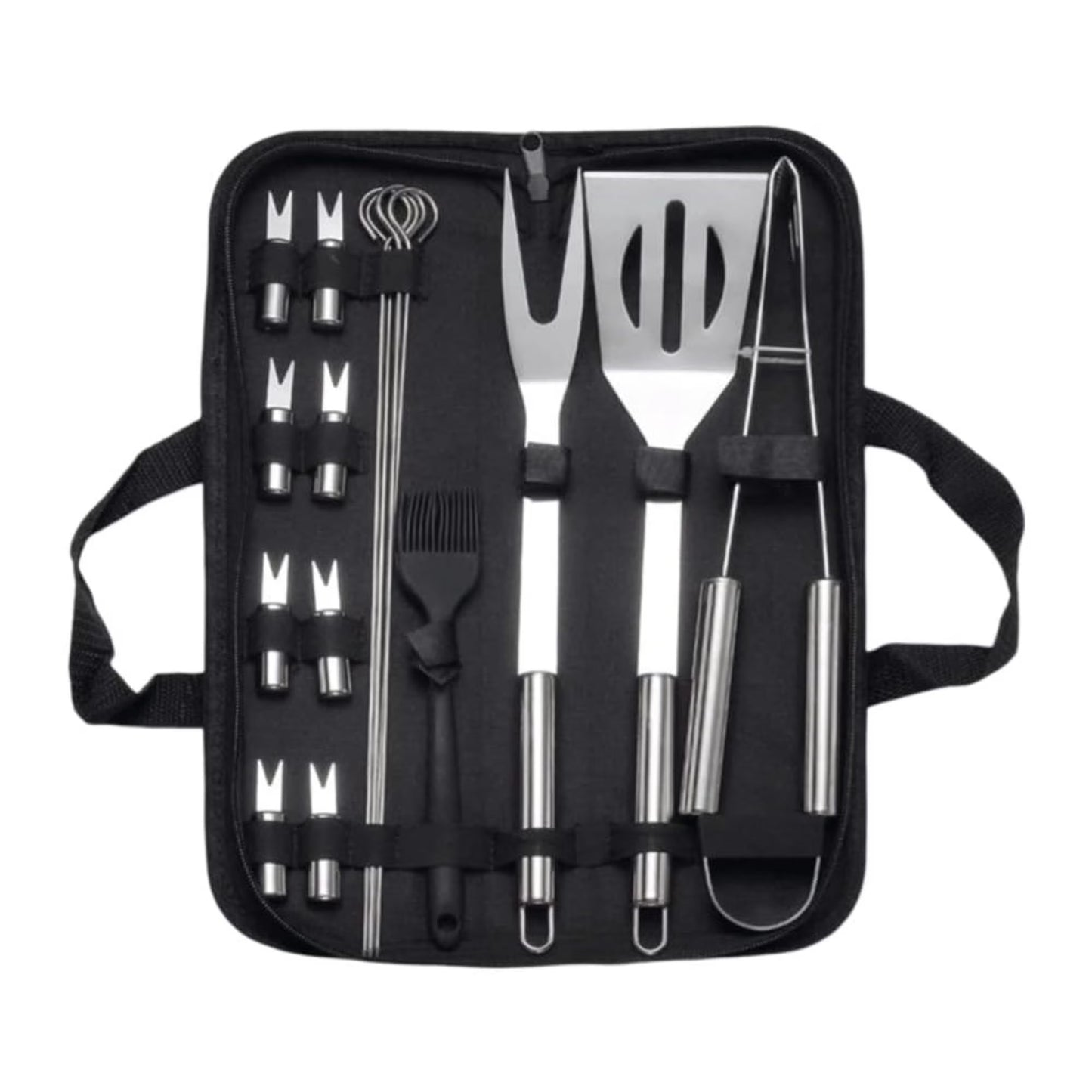 Heavy-Duty Rosewood BBQ Grill Tool Set – 15PCS Extra Thick Stainless Steel Grilling Accessories Kit