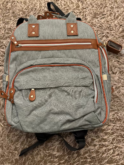Multifunctional Diaper Bag Backpack – Large Capacity Baby Bag with Changing Station & Insulated Pockets