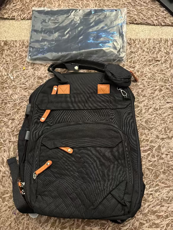 Large Capacity Waterproof Diaper Bag Backpack – Maternity Nappy Bag with Changing Pad & Insulated Pockets